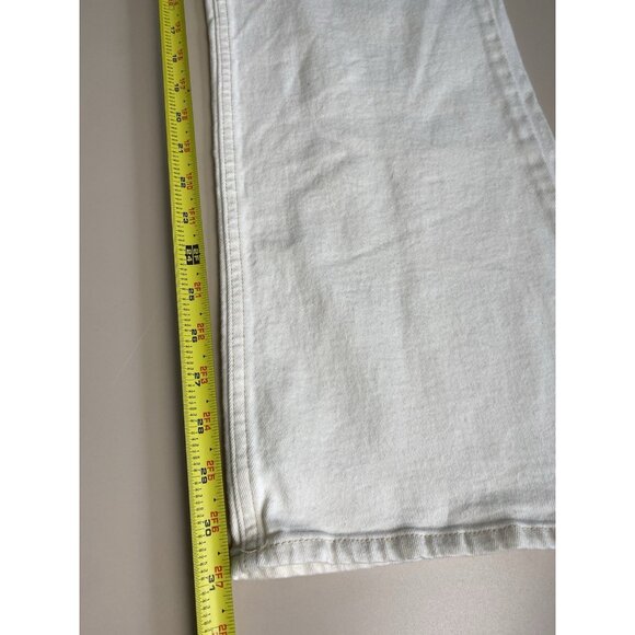 &Denim by H&M Womens Size 16 Ivory Jeans High Rise Bootcut Stretch - Picture 7 of 8